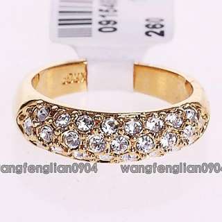 18Kt cz Gold Plated band Charming Ring 091546  