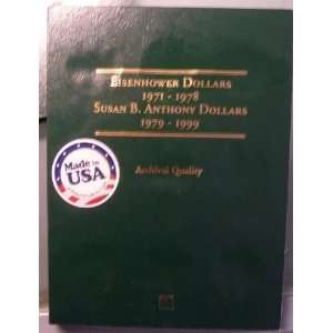Coin Folder   Eisenhower Dollars 1971 1978   Susan B. Anthony 1979 