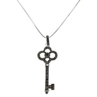 Clover Key Pendant Necklace   Sterling Silver.Opens in a new window