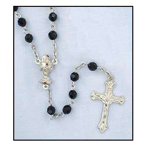  Boys Black First Communion Rosary, Chalice Centerpiece 