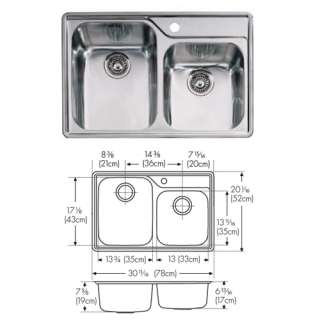 Franke EIX620 Double Bowl Kitchen Sink Stainless Steel 039487147229 