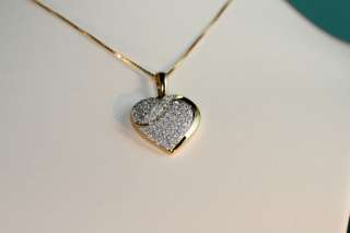 Brand New 14K Gold Diamond Heart Pendant Necklace (1/2 Carat ) of SI 