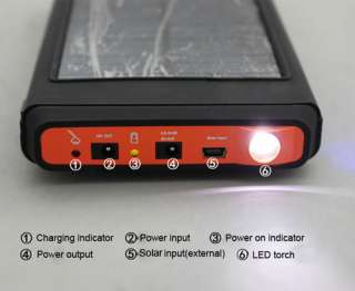 11200mAh High Capacity Solar Charger for Laptop Phone + Led flashlight 