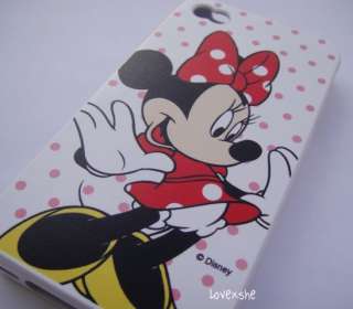   4G 4S   SOFT SILICONE RUBBER SKIN CASE COVER Disney Minnie Mouse Red