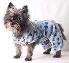 Blue Fleece Dog Pajamas   Dog Clothes   Size Medium 16  