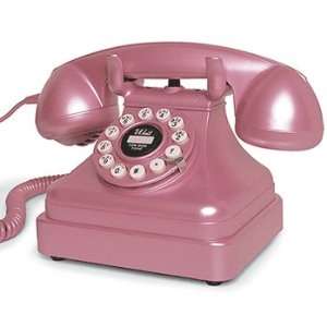    Crosley CR62 Kettle Classic Desk Phone  Metallic Pink Electronics