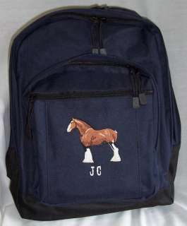 CLYDESDALE Draft HORSE Navy Blue Backpack NEW harness  