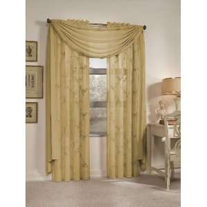  Solid Color Window Curtain Panel   Semi Sheer with Ribbon 
