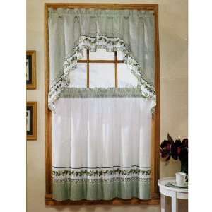  Ivy Print 36 Swag Kitchen Curtain Set By United