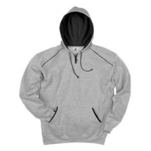  Custom Badger Zip Hood Fleece Pullovers OXFORD/BLACK AL 