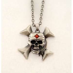  J070 Skull X Pendant All Jewelry Packages with Custom Back 