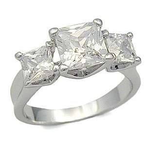   CZ RING   Sterling Silver Princess Cut Cubic Zirconia Ring Jewelry