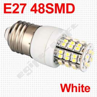 E27 Pure White 3528 SMD 48 LED Home High Power Spot Light Bulb Lamp 3W 