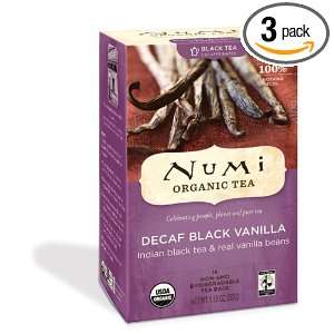  Tea Decaf Black Vanilla, Full Leaf Decaf Black Tea, 16 Count Tea 