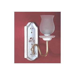   Fixture with Frosted Shade and Decorative Wall Plate, Less Bulb 1223