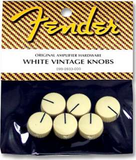 Genuine Fender ® Vintage White Amplifier Knobs (6 pack)   Brand 