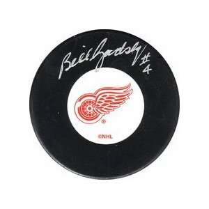    Bill Gadsby Autographed Detroit Red Wings Puck 
