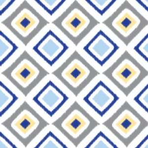  Ikat Blue Diamond Fabric Arts, Crafts & Sewing