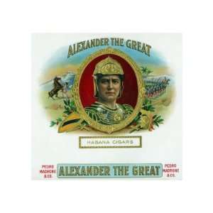  Alexander the Great Brand Cigar Box Label Premium Poster 