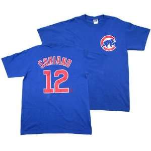  Alfonso Soriano Youth T Shirt   Chicago Cubs #12 Alfonso 