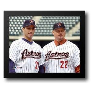 Andy Pettitte and Roger Clemens   Posed as New Astros 14x12 Framed Art 