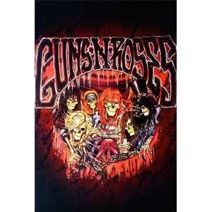 Guns n Roses skeletal cartoon POSTER 21 x 31 Axl Rose Slash & Roses 