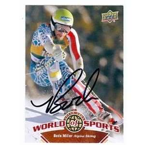  Bode Miller Autographed/Hand Signed Olympic Card 2010 