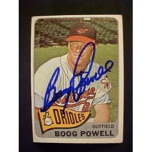 Boog Powell Baltimore Orioles #560 1965 Topps Autographed Baseball 