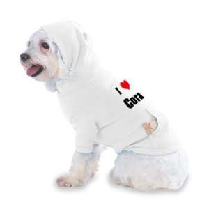  I Love/Heart Cora Hooded T Shirt for Dog or Cat X Small 