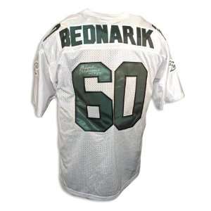 Chuck Bednarik Autographed Philadelphia Eagles White Throwback Jersey 