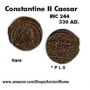 CONSTANTINE II CAESAR. GRASSMOOR HOARD. BRITISH MUSEUM. ANCIENT ROMAN 