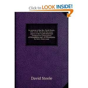   of the Rev. David Steele, D.D., LL.D. David Steele  Books