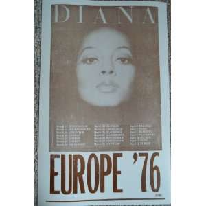 Diana Ross Poster From Her 1976 Europe Tour