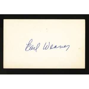 Earl Weaver Orioles Hand Signed Index Card ~ Hof ~ Psa   MLB Cut 
