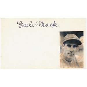 Earle Mack Autographed 3x5 Card 