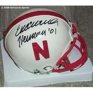  Eric Crouch Signed Nebraska Riddell Mini Helmet w/Heisman 