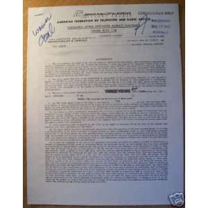 Eva Gabor Autographed/Hand Signed Contract