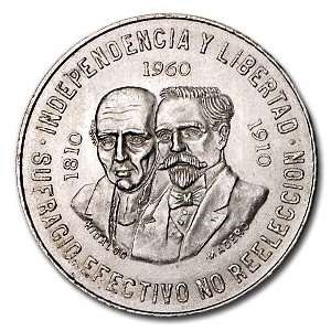  1960 Mexican Silver 10 Pesos 150th Ann (XF/AU) ASW .8357 