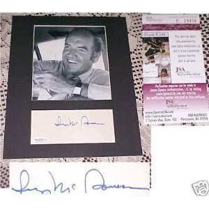  Sen George McGovern Signed Matted INDEX CARD JSA   Sports 