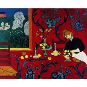 Henri Matisse 41.5W by 33.75H  Harmonie en Rouge CANVAS Edge #2 1 