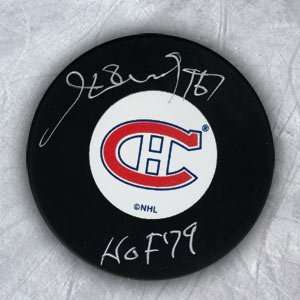 HENRI RICHARD Montreal Canadiens SIGNED Puck w/ HOF 79