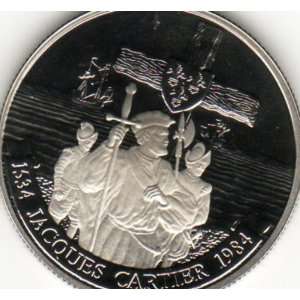 Jacques Cartier Commemorative Dollar Landing At Gaspe Quebec 1984