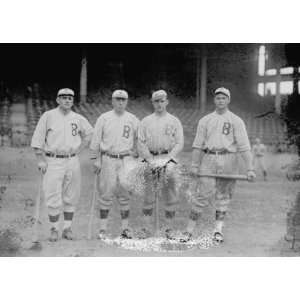  1916 photo Casey Stengel, Jimmy Johnston, Hy Myers, Zack 