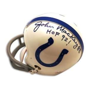 John Mackey Autographed/Hand Signed Baltimore Colts Mini Helmet 