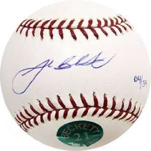 Josh Beckett Autographed Ball   Fleer