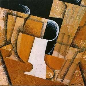 Hand Made Oil Reproduction   Juan Gris   32 x 32 inches   The Glass 