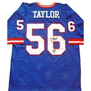 Lawrence Taylor Autographed Custom Style Home Throwback Jersey with 