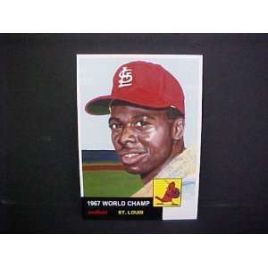  Lou Brock St. Louis Cardinals 1953 Topps Style Black 