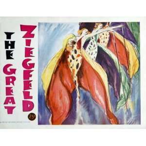   Ziegfeld Poster Half Sheet 22x28 William Powell Luise Rainer Myrna Loy