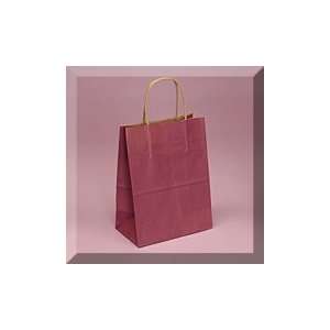   10 1/4 Burgundy Shadow Stripe Hndl Bag